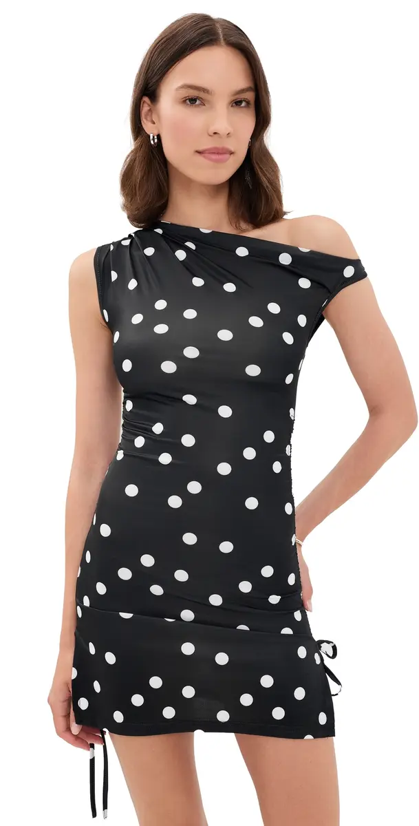 Lioness Original Sin Mini Dress Noir Polka | Image 1 Lioness Original Sin Mini Dress Noir Polka | Image 1