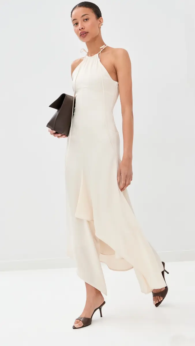 Victoria Beckham Halter Neck Draped Dress | Thumbnail 2