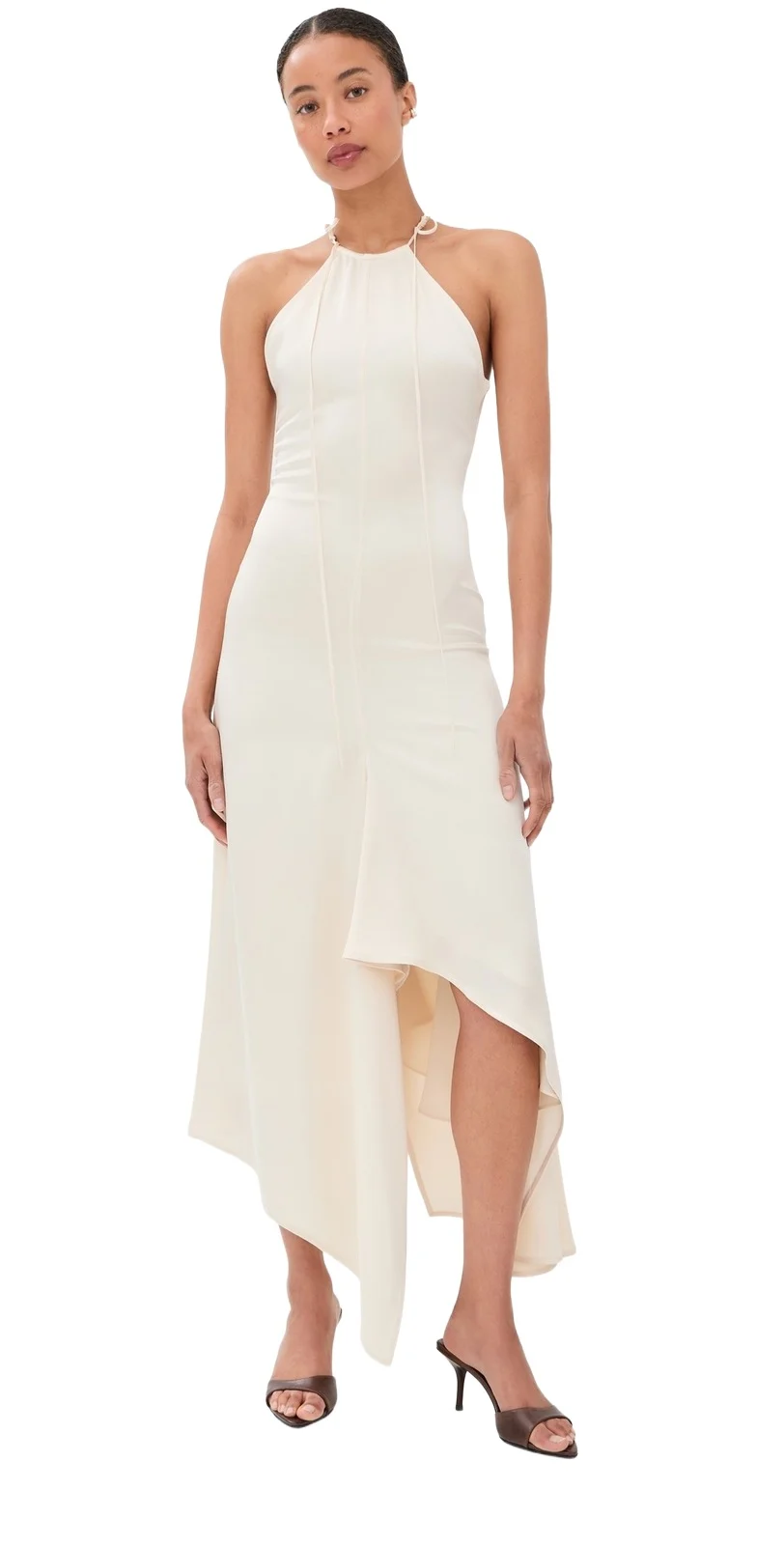Victoria Beckham Halter Neck Draped Dress