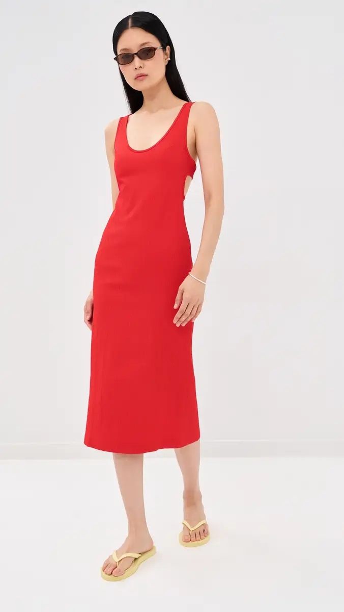 Tibi Creased Stretch Crepe Racerback Dress | Thumbnail 2