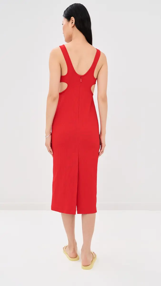 Tibi Creased Stretch Crepe Racerback Dress | Thumbnail 3