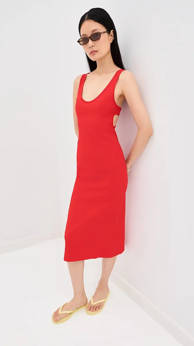 Tibi Creased Stretch Crepe Racerback Dress | Thumbnail 5