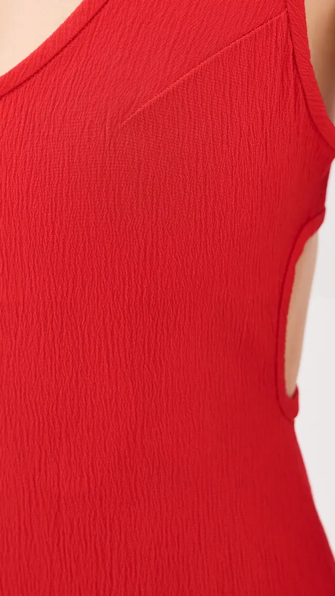 Tibi Creased Stretch Crepe Racerback Dress | Thumbnail 6