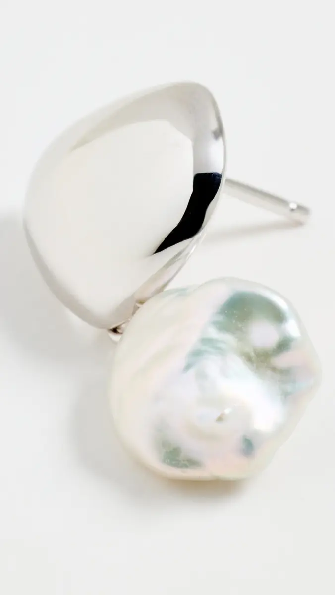 Shashi Silver Pearl Drop Earrings | Thumbnail 4