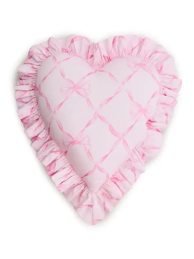 LoveShackFancy Heart Ruffle Pillow