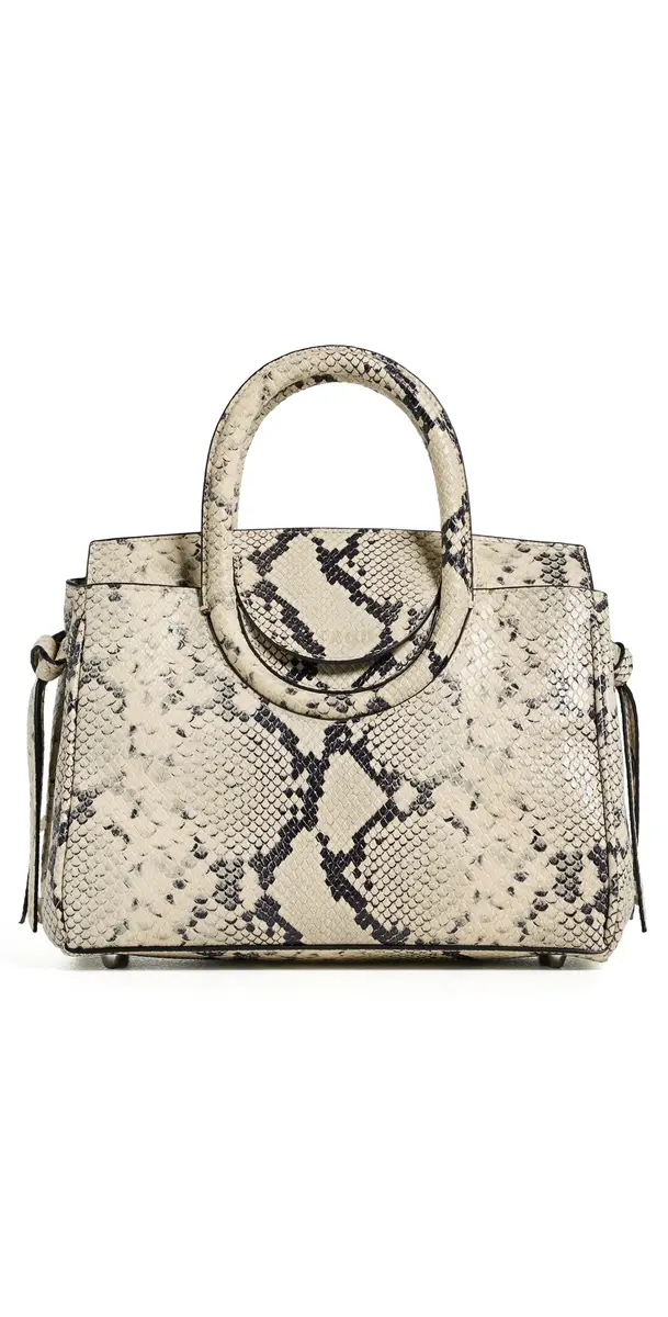 Staud Maude Mini Carryall Tote White Snake One Size | Image 1 Staud Maude Mini Carryall Tote White Snake One Size | Image 1