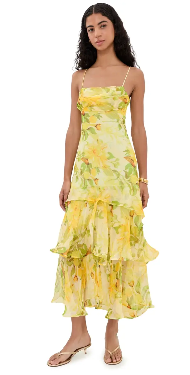 ASTR the Label Alison Dress Yellow Floral | Image 1 ASTR the Label Alison Dress Yellow Floral | Image 1