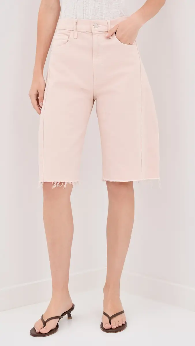 Mother The Half-Pipe Bermuda Fray Denim Shorts | Thumbnail 2