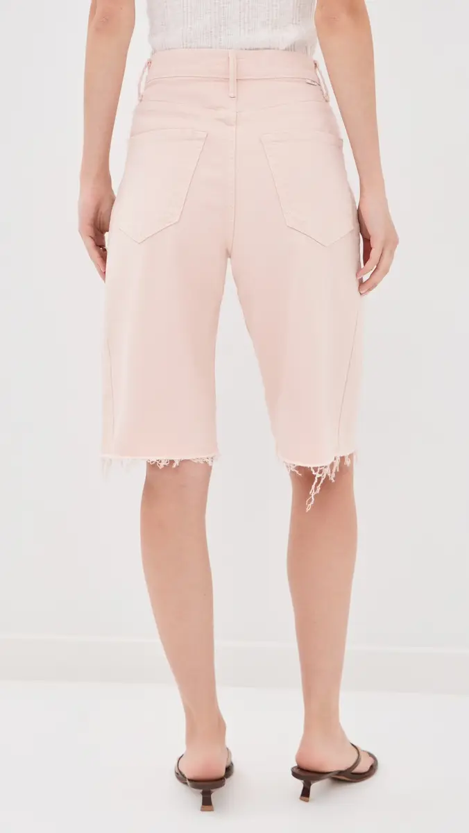 Mother The Half-Pipe Bermuda Fray Denim Shorts | Thumbnail 3