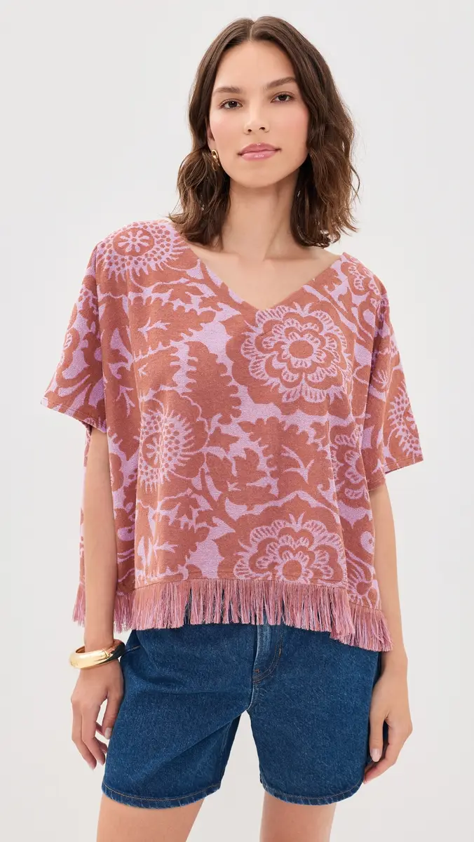 Essentiel Antwerp Jorlando Towel Jersey V Top | Thumbnail 2