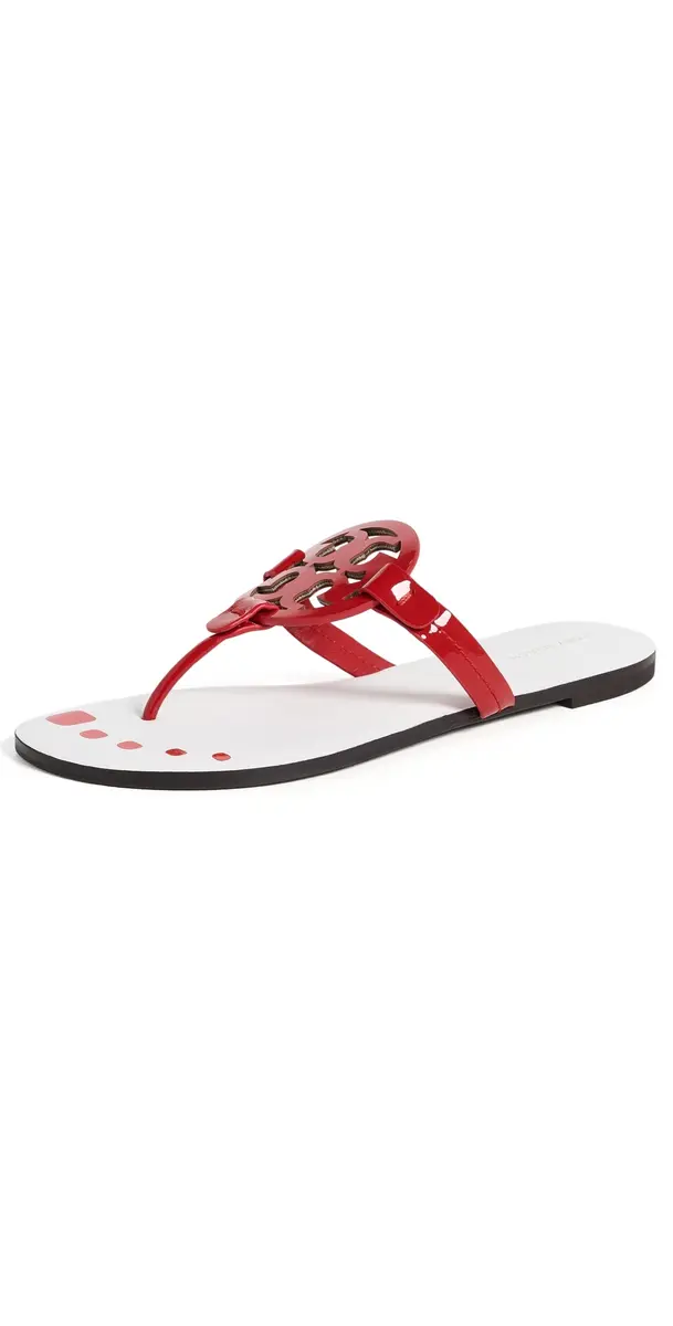Tory Burch Miller Nail Polish Sandals Flash Red 5 | Image 1 Tory Burch Miller Nail Polish Sandals Flash Red 5 | Image 1