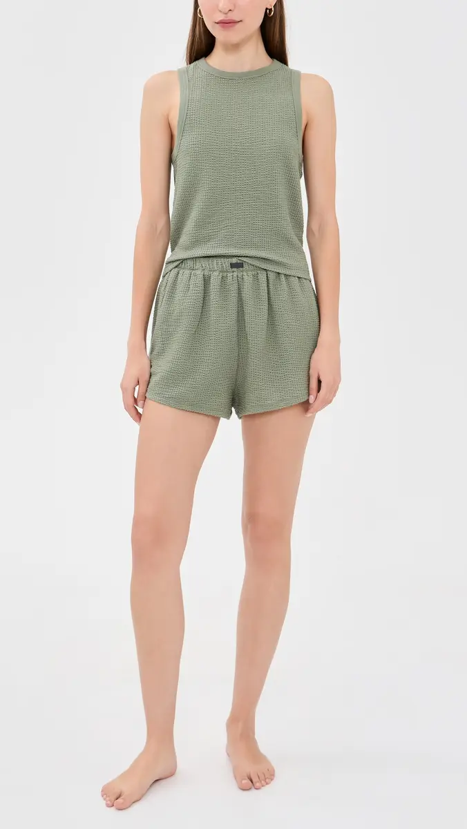 Lunya Cotton Seersucker Shorts | Thumbnail 5 Lunya Cotton Seersucker Shorts | Thumbnail 5