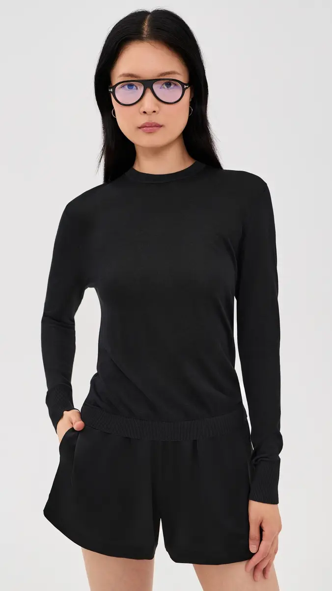 RENGGLI Silk Cashmere Blend Crew Neck Sweater | Thumbnail 2