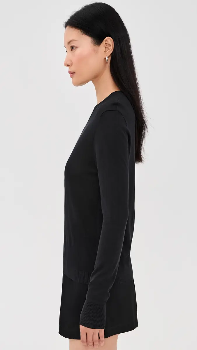 RENGGLI Silk Cashmere Blend Crew Neck Sweater | Thumbnail 4