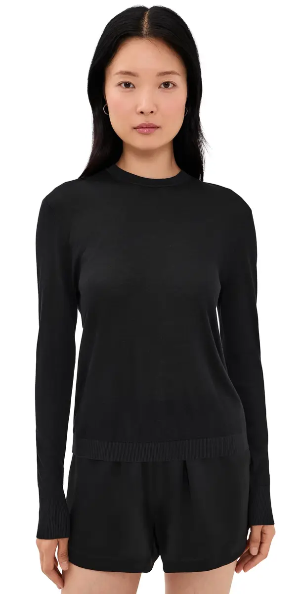 RENGGLI Silk Cashmere Blend Crew Neck Sweater Ink | Image 1 RENGGLI Silk Cashmere Blend Crew Neck Sweater Ink | Image 1