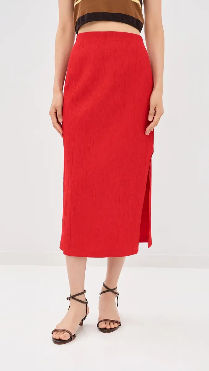 Tibi Creased Stretch Crepe Skirt | Thumbnail 2 Tibi Creased Stretch Crepe Skirt | Thumbnail 2