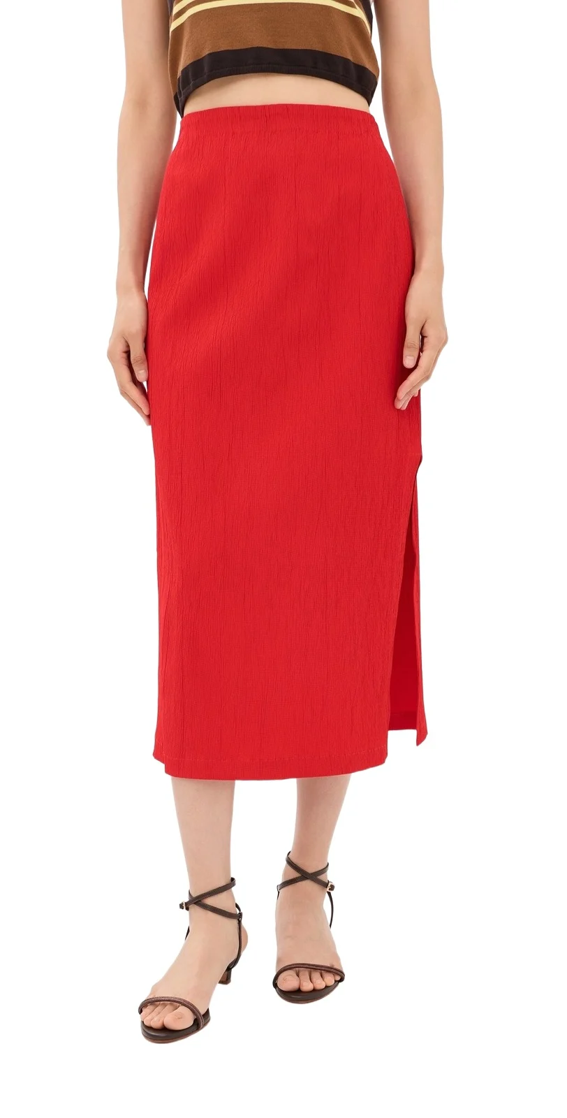 Creased Stretch Crepe Skirt Creased Stretch Crepe Skirt