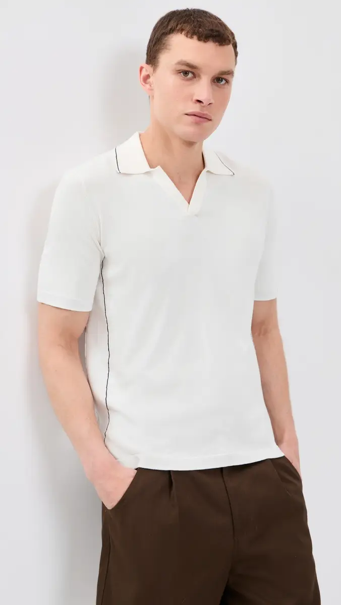rag & bone Conrad Silk Blend Johnny Polo Chalk | Thumbnail 2 rag & bone Conrad Silk Blend Johnny Polo Chalk | Thumbnail 2
