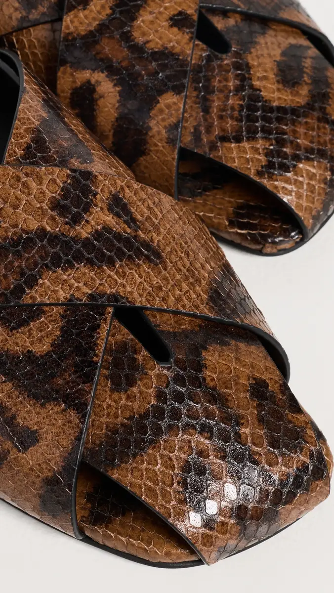 Proenza Schouler Slant Cross Slides In Embossed Python | Thumbnail 6