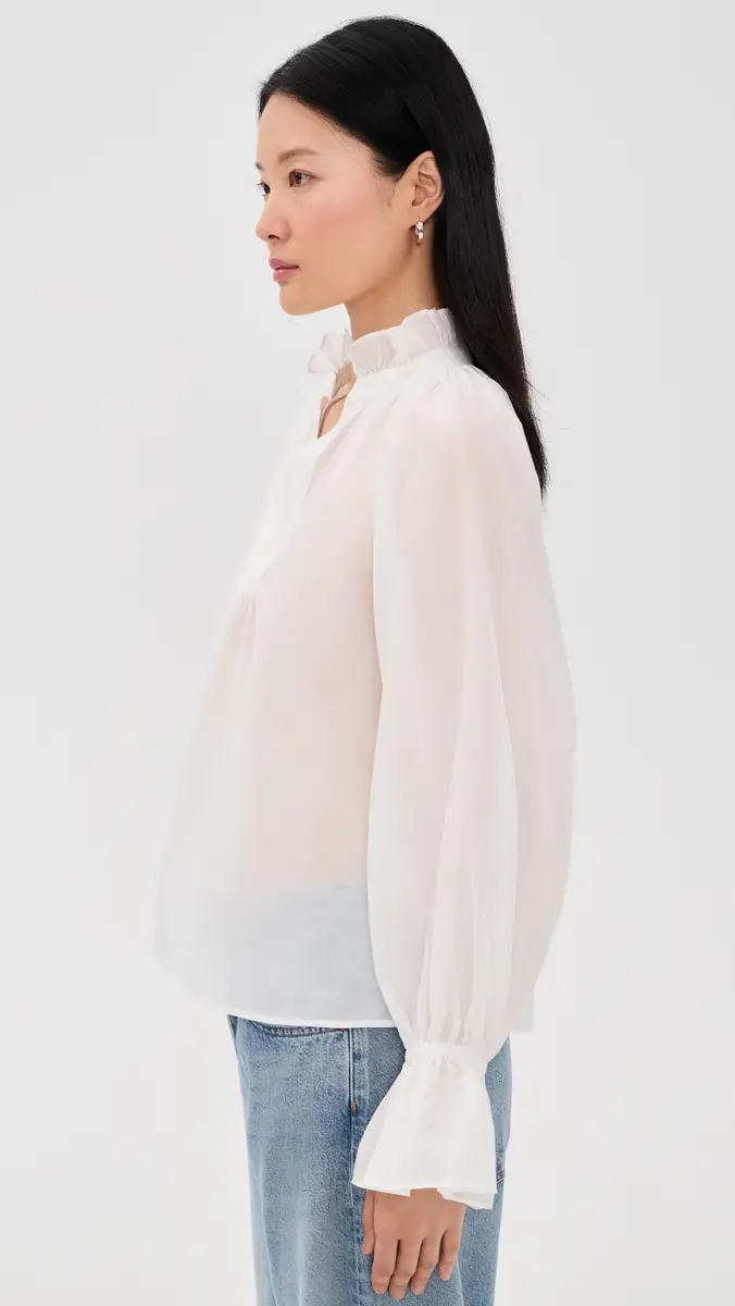 Polo Ralph Lauren Cotton-Silk Organdy Blouse | Thumbnail 4 Polo Ralph Lauren Cotton-Silk Organdy Blouse | Thumbnail 4