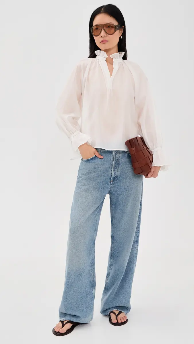 Polo Ralph Lauren Cotton-Silk Organdy Blouse | Thumbnail 5 Polo Ralph Lauren Cotton-Silk Organdy Blouse | Thumbnail 5