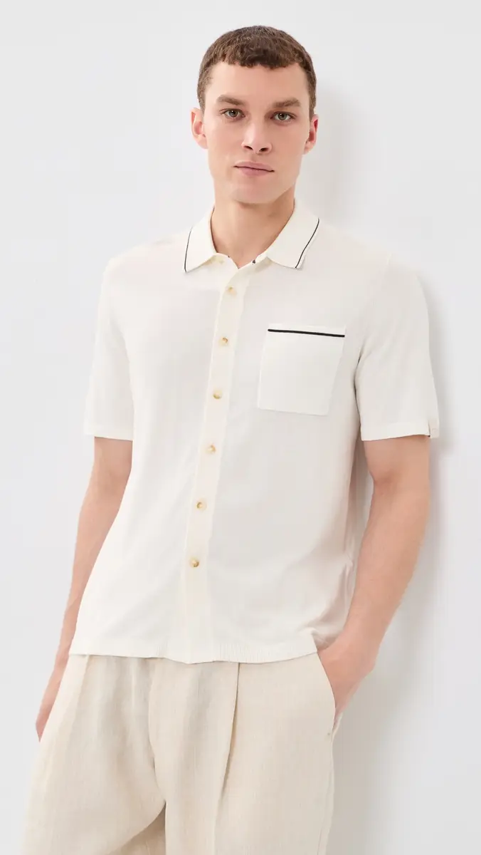 rag & bone Conrad Silk Blend Dalton Shirt Chalk | Thumbnail 2 rag & bone Conrad Silk Blend Dalton Shirt Chalk | Thumbnail 2