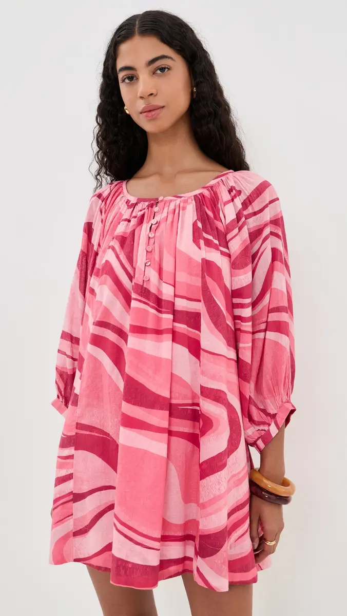 Coniglio Palm Beach Shirred Half Placket Mini Dress | Thumbnail 2