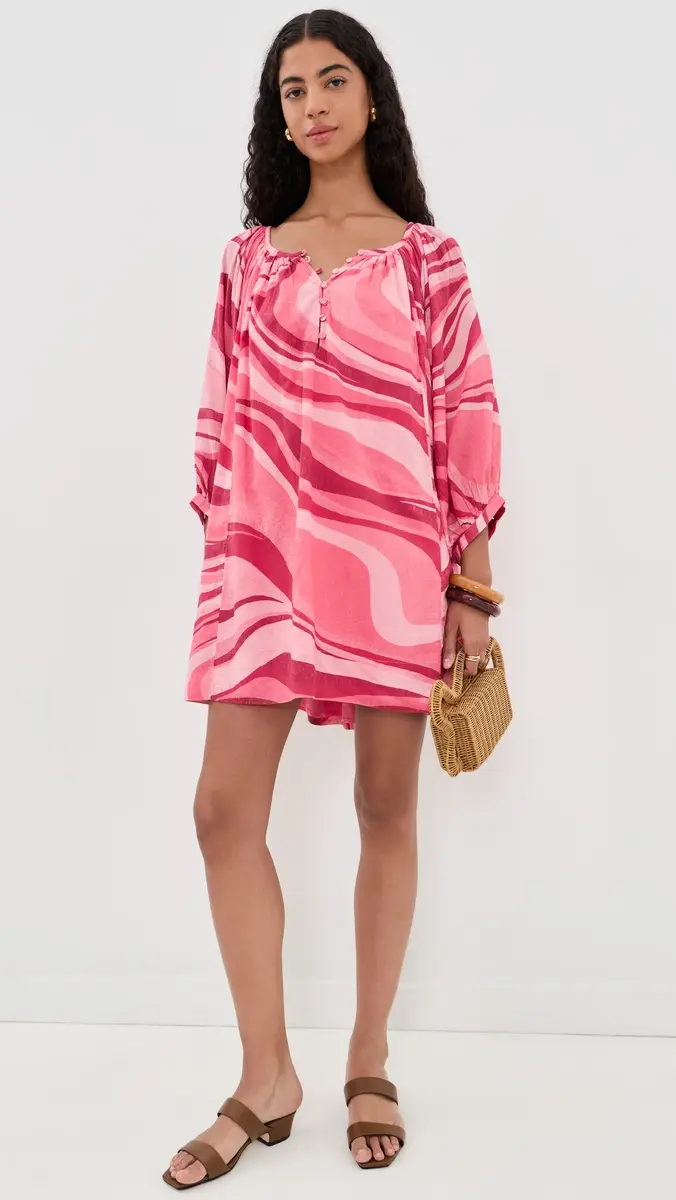 Coniglio Palm Beach Shirred Half Placket Mini Dress | Thumbnail 5
