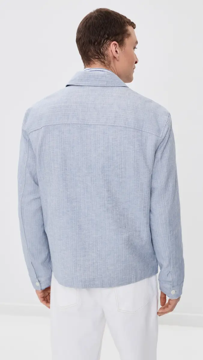Wax London Eldon Cotton Linen Herringbone Jacket | Thumbnail 3