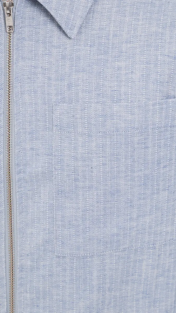 Wax London Eldon Cotton Linen Herringbone Jacket | Thumbnail 6