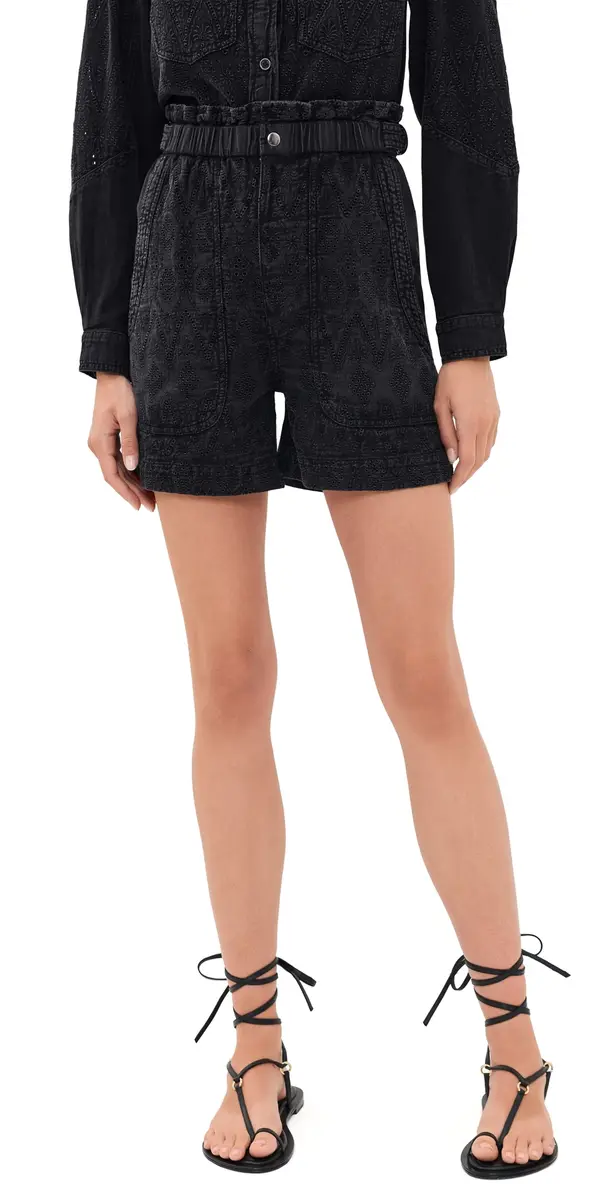 ISABEL MARANT ÉTOILE Kisha Shorts Faded Black 40 | Image 1 ISABEL MARANT ÉTOILE Kisha Shorts Faded Black 40 | Image 1