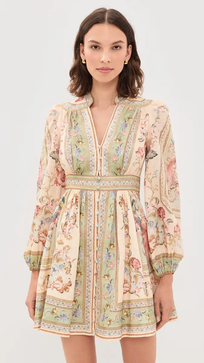 Zimmermann Roselight Plunge Mini Dress | Thumbnail 2 Zimmermann Roselight Plunge Mini Dress | Thumbnail 2