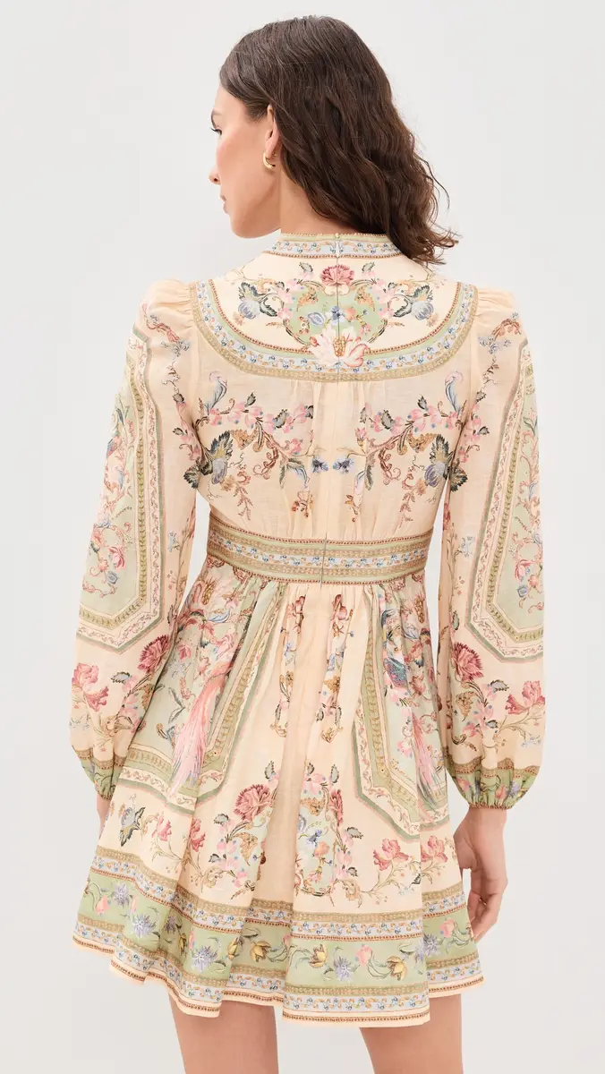 Zimmermann Roselight Plunge Mini Dress | Thumbnail 3 Zimmermann Roselight Plunge Mini Dress | Thumbnail 3