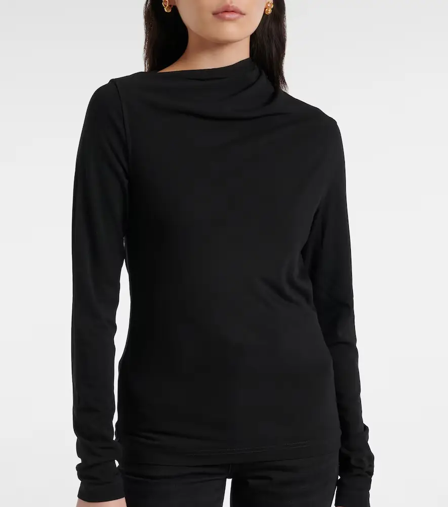TOTEME Draped jersey top | Thumbnail 3