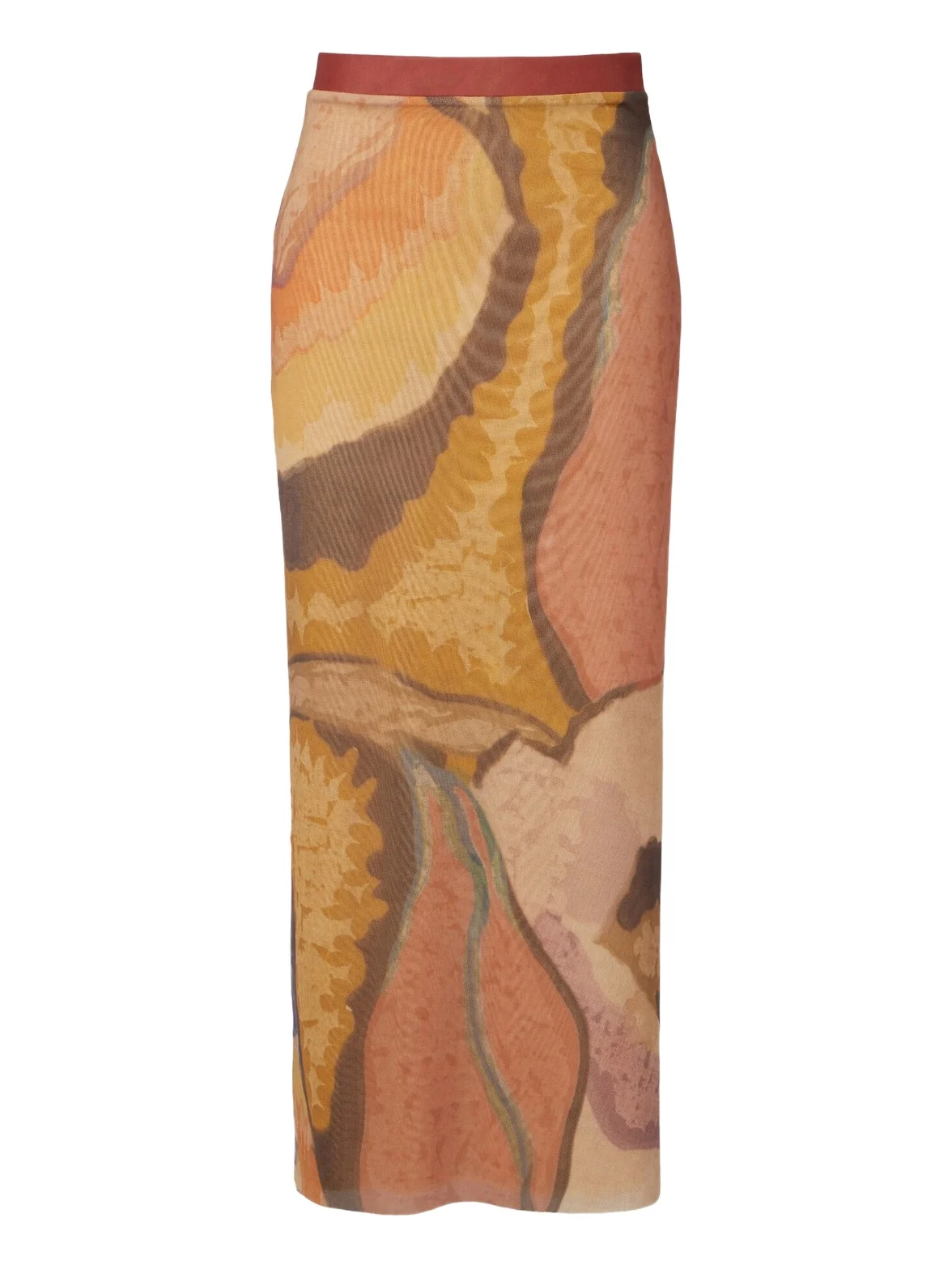 Printed mesh maxi skirt Printed mesh maxi skirt