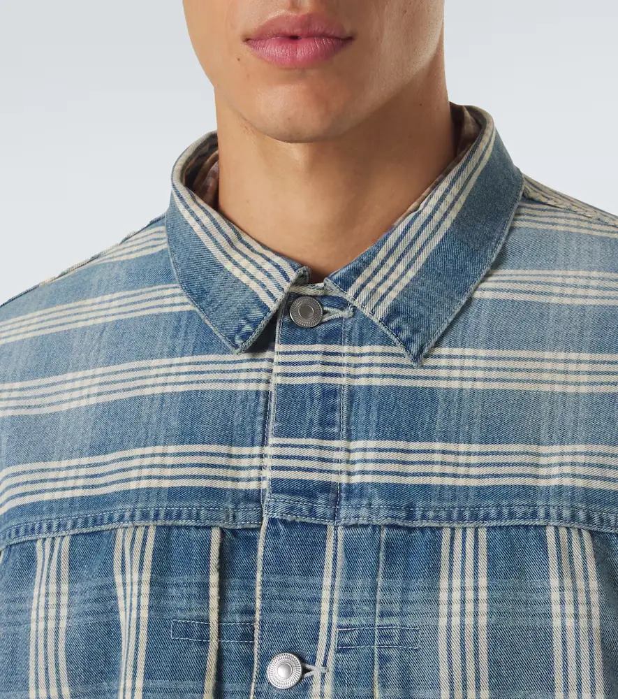 A.PRESSE A. Presse No.213 checked denim jacket | Thumbnail 3 A.PRESSE A. Presse No.213 checked denim jacket | Thumbnail 3