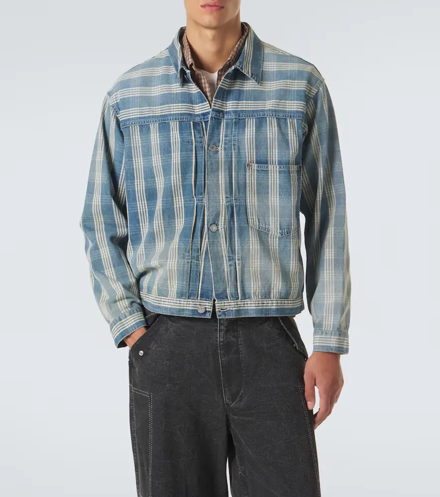 A.PRESSE A. Presse No.213 checked denim jacket | Thumbnail 5 A.PRESSE A. Presse No.213 checked denim jacket | Thumbnail 5
