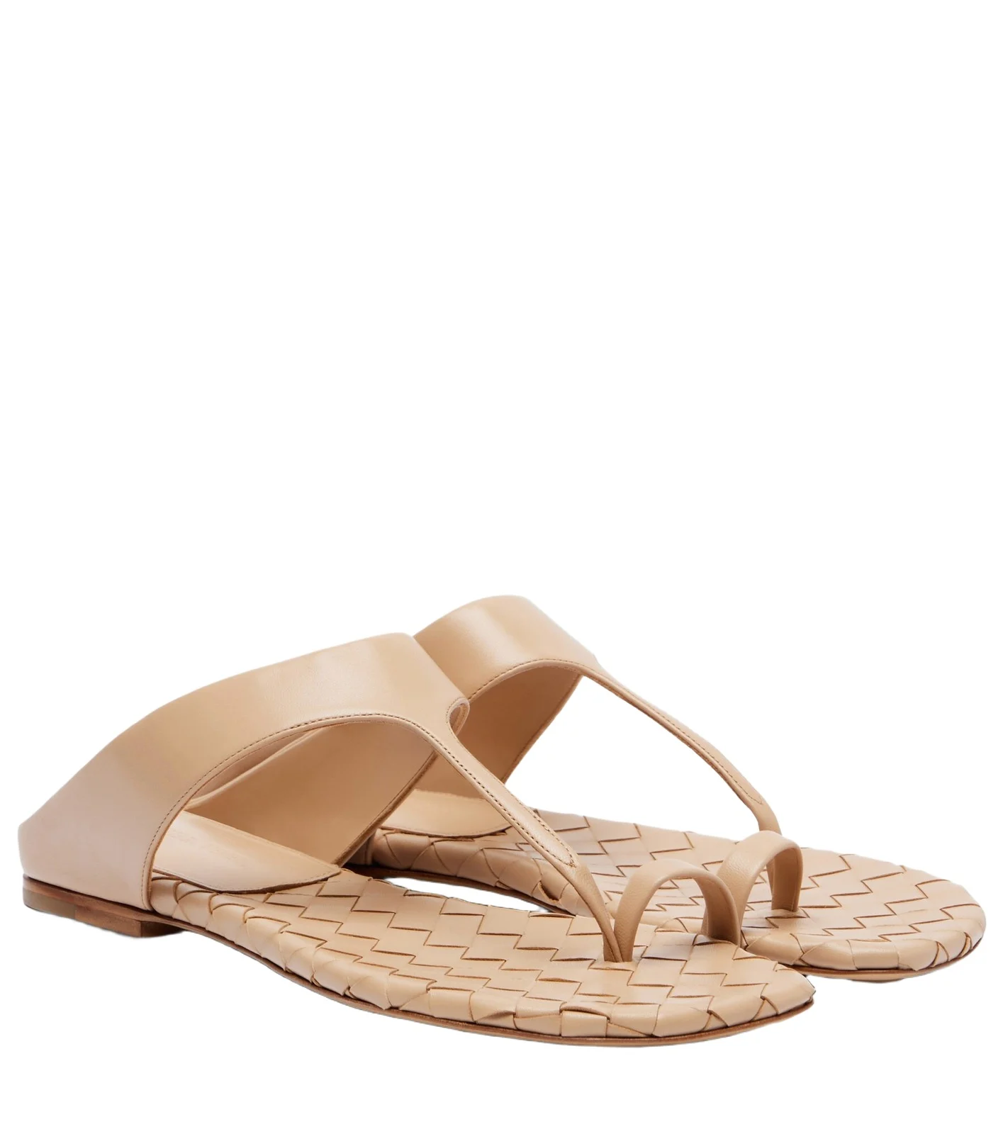 Livia Intrecciato leather thong sandals Livia Intrecciato leather thong sandals