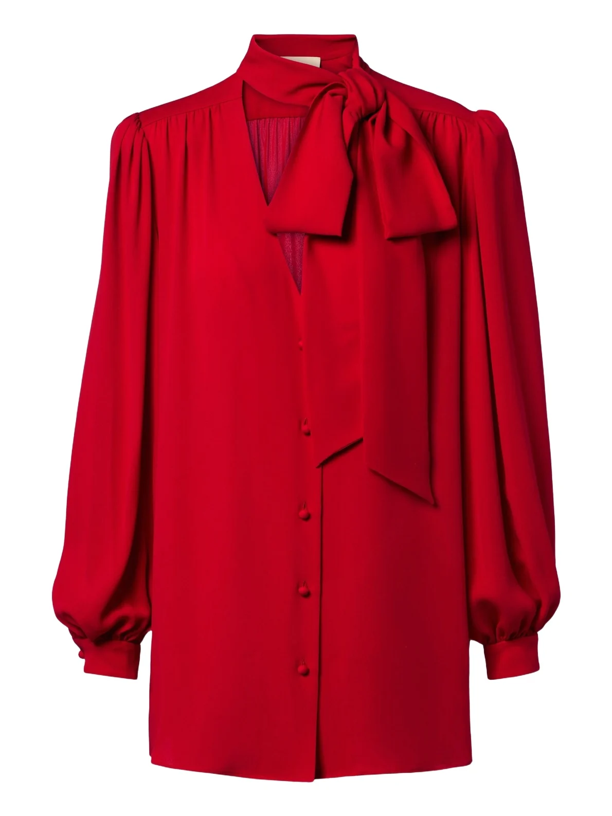 Tie-neck silk georgette blouse Tie-neck silk georgette blouse