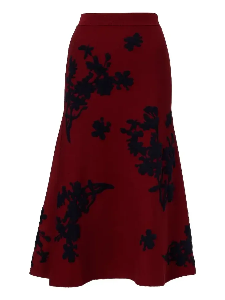 Erdem Jacquard midi skirt