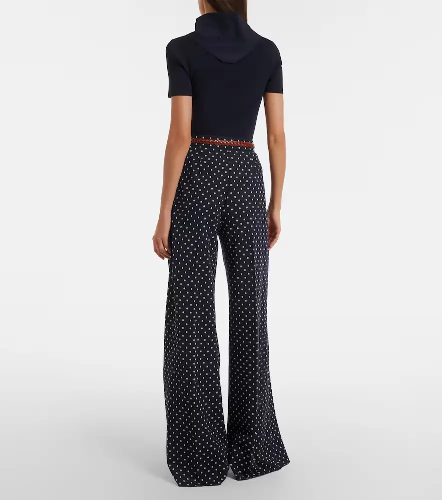 Max Mara Polka-dot jersey wide-leg pants | Thumbnail 4
