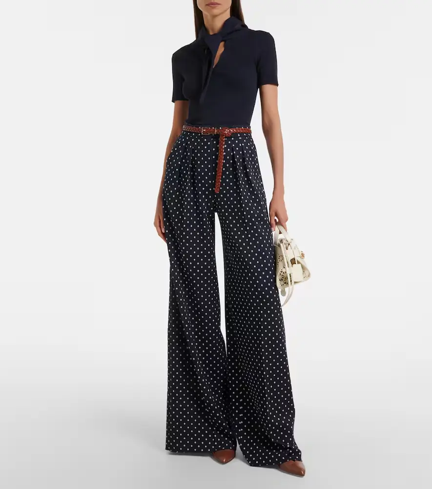 Max Mara Polka-dot jersey wide-leg pants | Thumbnail 5