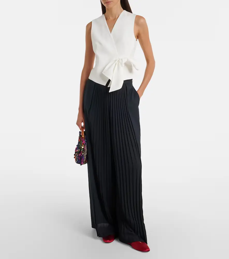 Max Mara Pleated virgin wool wide-leg pants | Thumbnail 4 Max Mara Pleated virgin wool wide-leg pants | Thumbnail 4