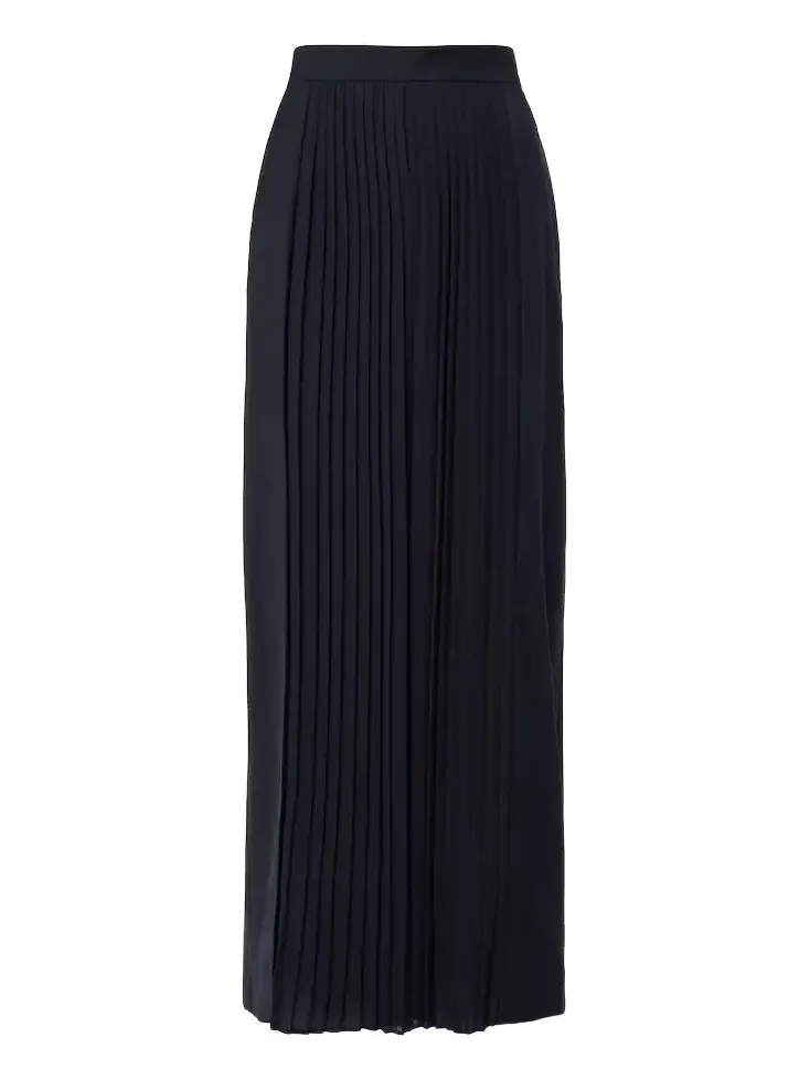 Pleated virgin wool wide-leg pants Pleated virgin wool wide-leg pants