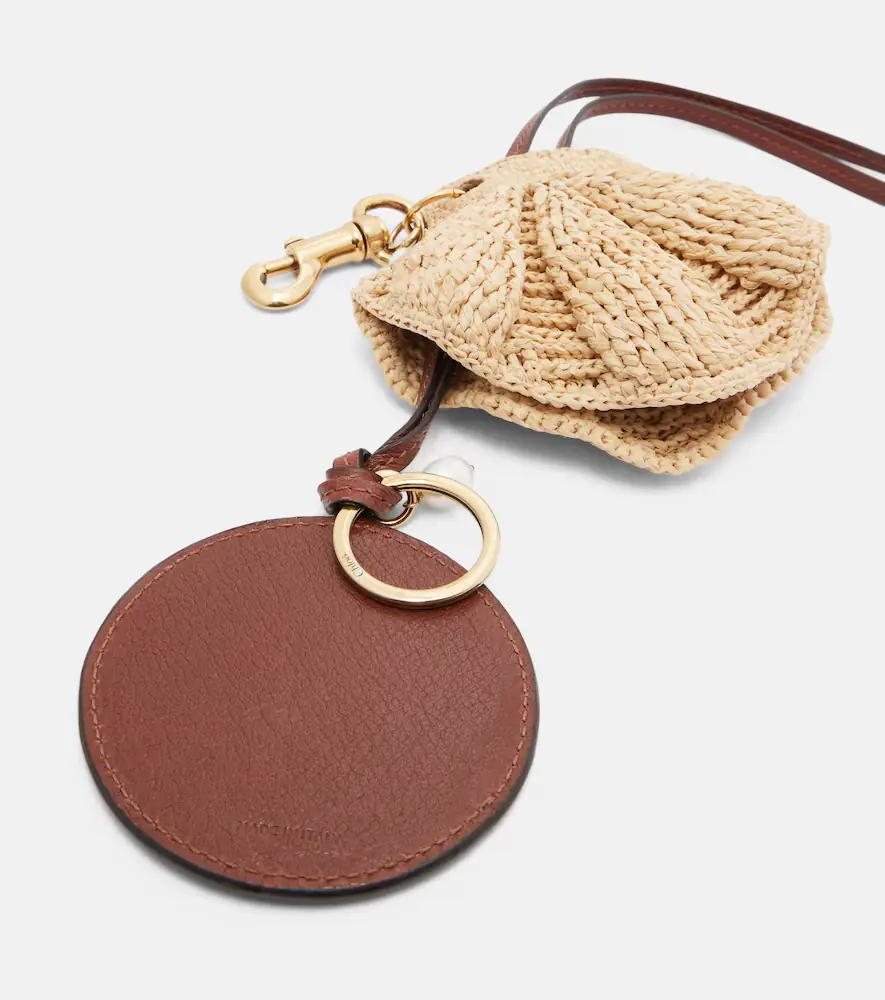 Chloé Chloé Shell embellished raffia bag charm | Thumbnail 3 Chloé Chloé Shell embellished raffia bag charm | Thumbnail 3