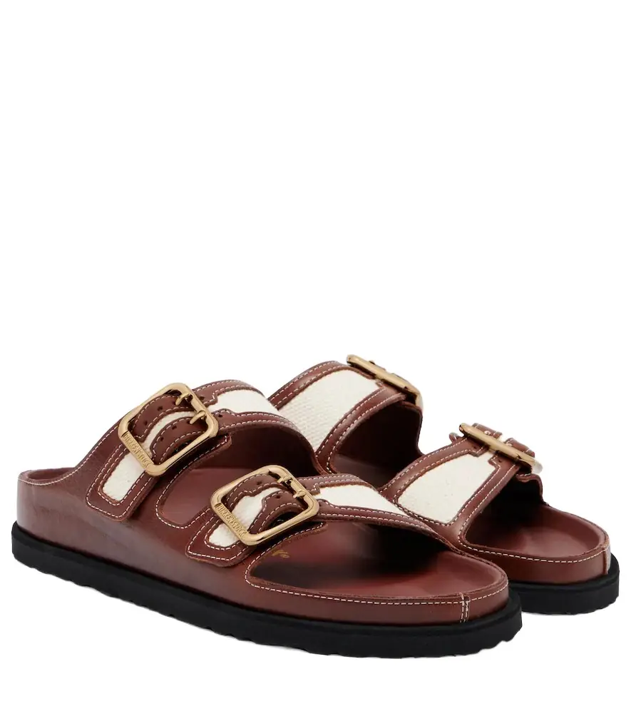 Birkenstock 1774 Arizona leather and canvas sandals | Image 1 Birkenstock 1774 Arizona leather and canvas sandals | Image 1