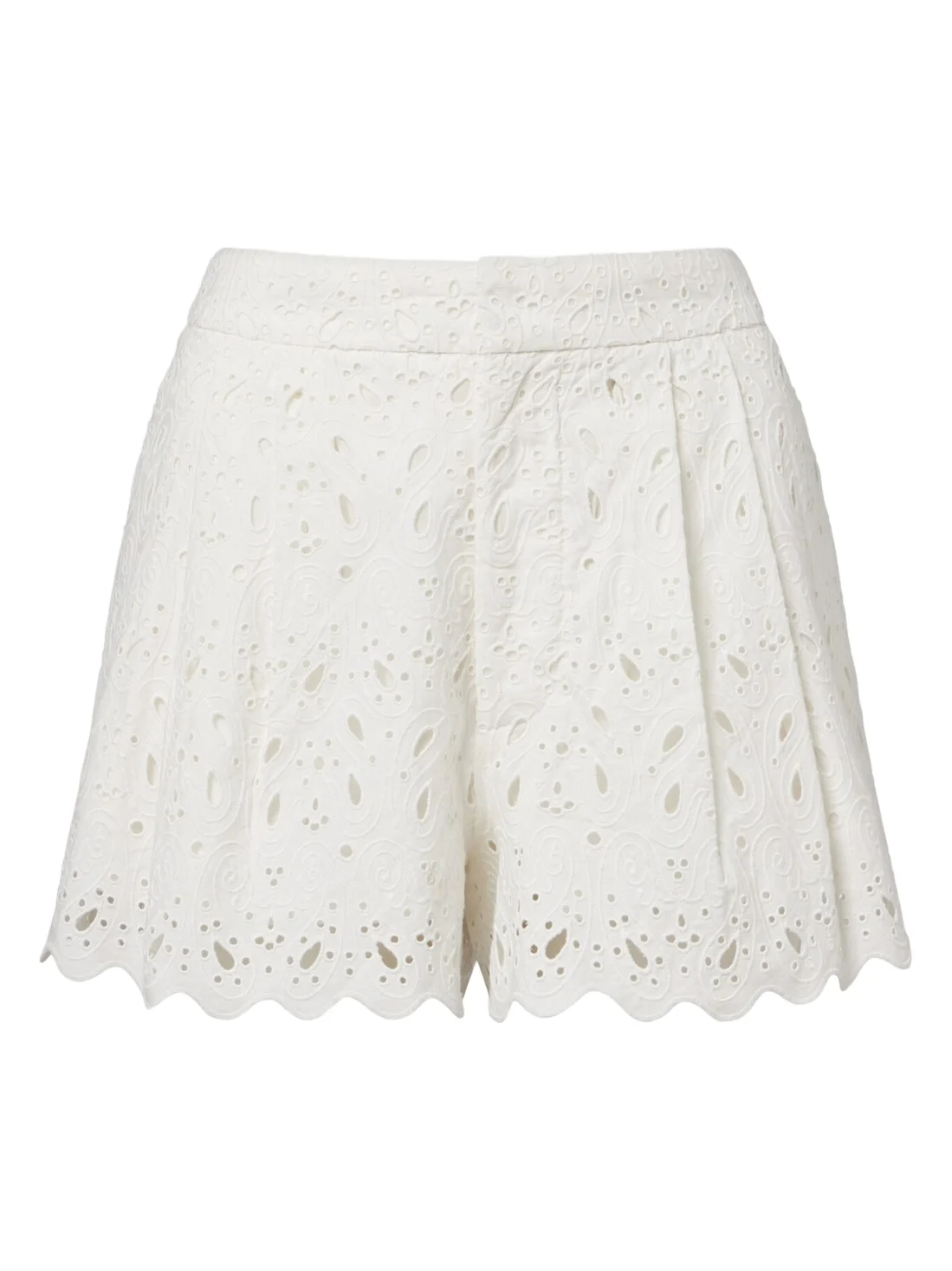 Paisley Eyelet cotton shorts