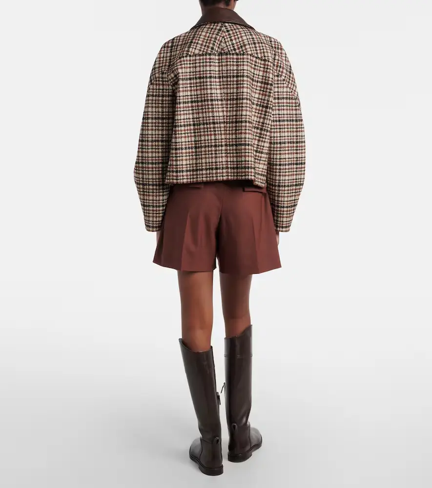 Brunello Cucinelli Monili pleated wool-blend shorts | Thumbnail 4