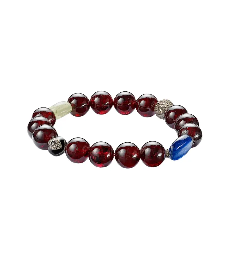Ileana Makri Sterling silver beaded bracelet with gemstones | Image 1 Ileana Makri Sterling silver beaded bracelet with gemstones | Image 1