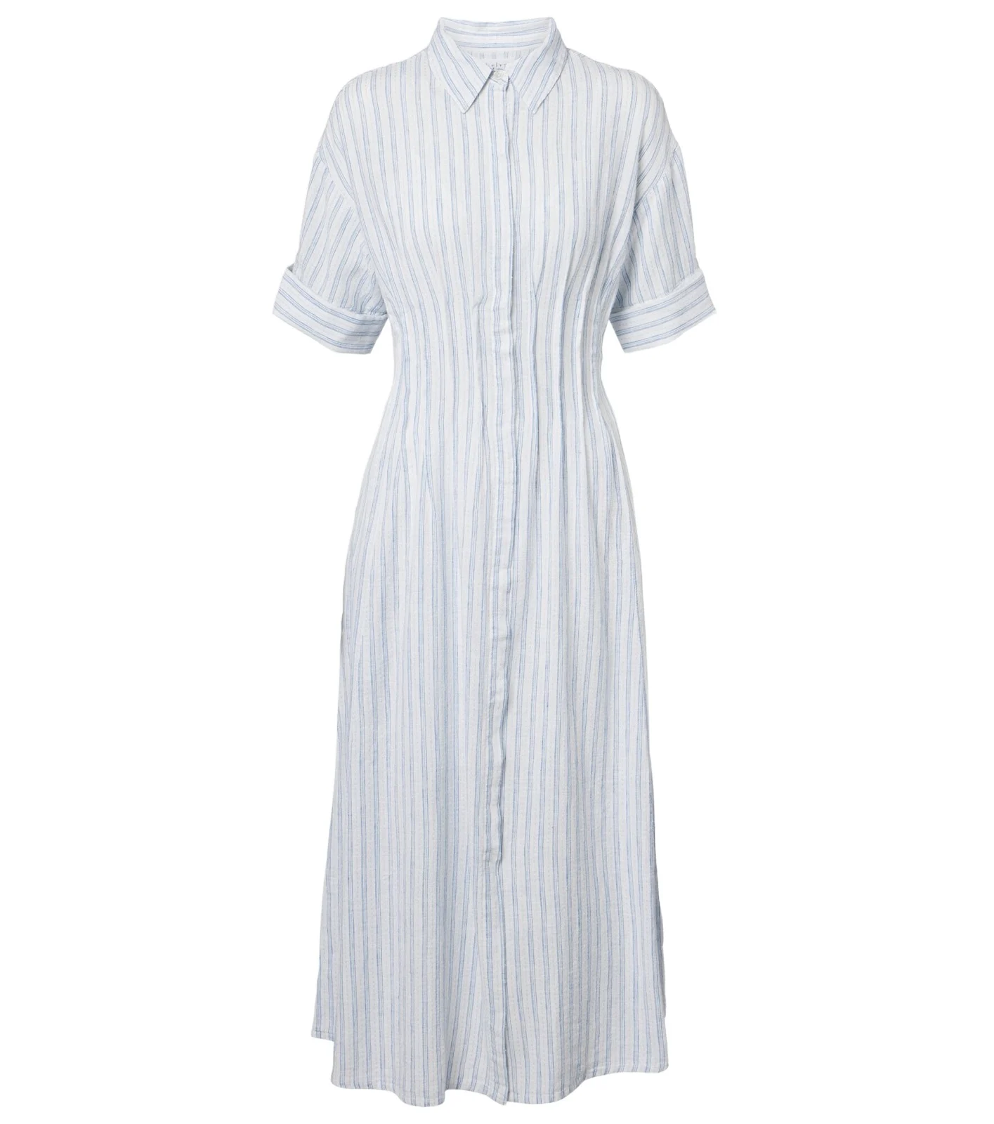 Velvet Saron striped cotton and linen shirt dress